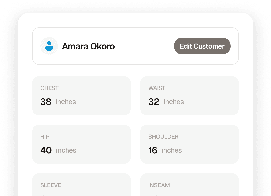 Customer and measurement records preview
